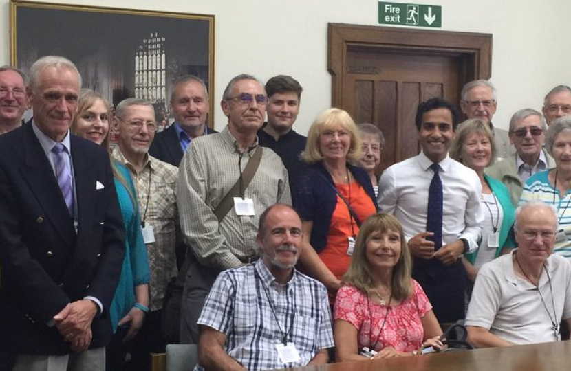 Rehman Chishti MP with members of the Alzheimer's Society South East