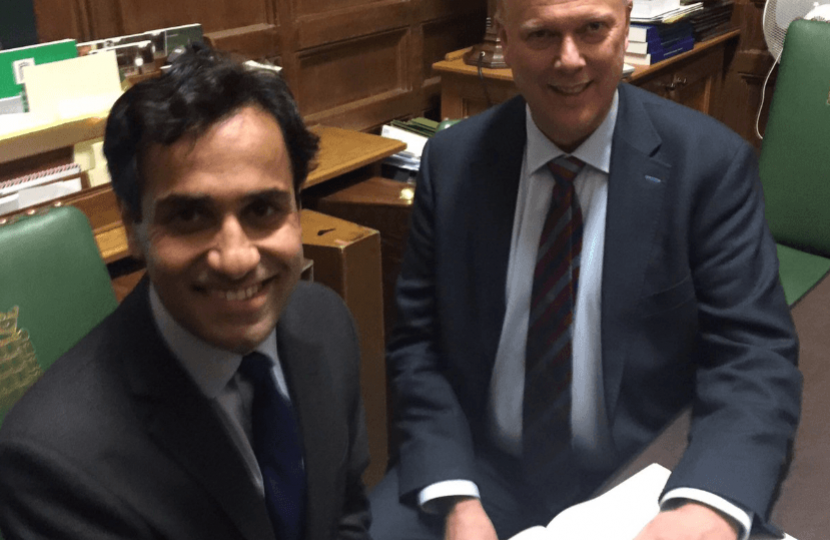 Rehman and Chris Grayling, the Transport Secretary