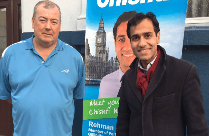 Rehman talking to a constituent