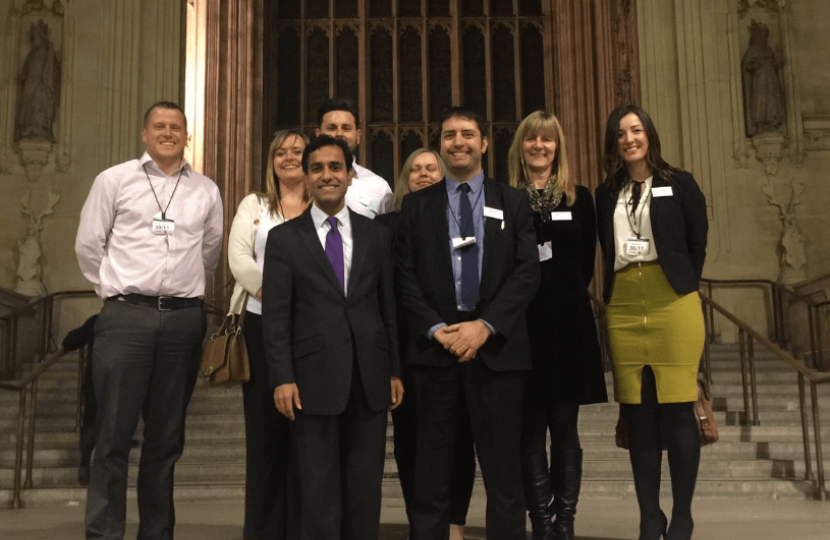 Rehman with the groups in Westminster Hall