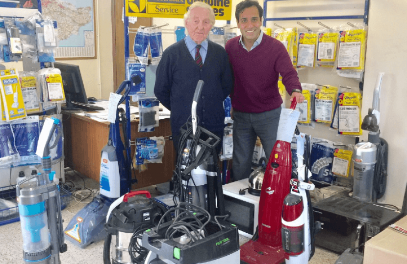 At the local business with owner Mr. Robertson