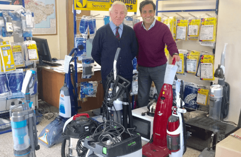 At the local business with owner Mr. Robertson