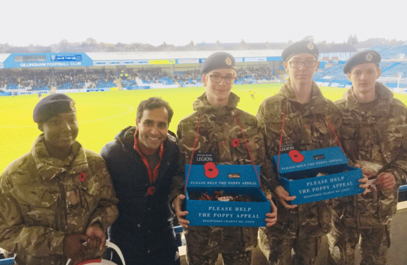 Rehman with the young cadets