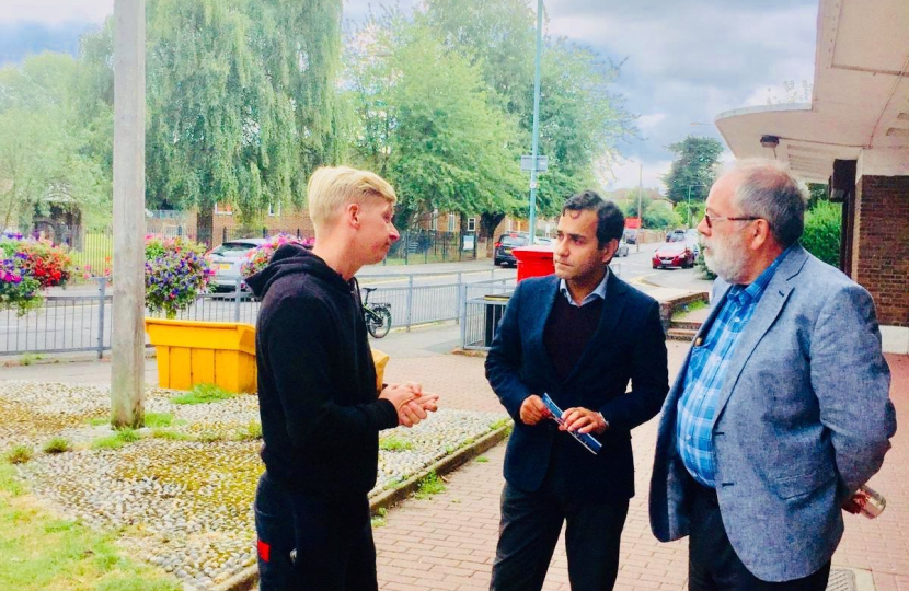 Rehman with constituents in Twydall