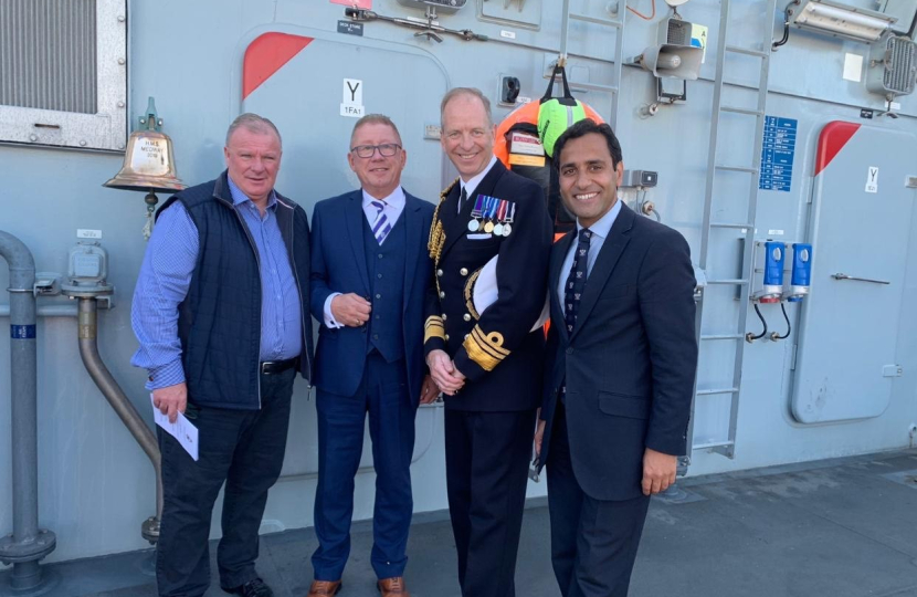 Rehman onboard HMS Medway
