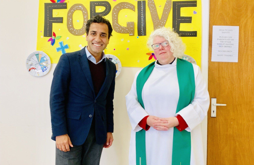 Rehman with Reverend Ann Richardson