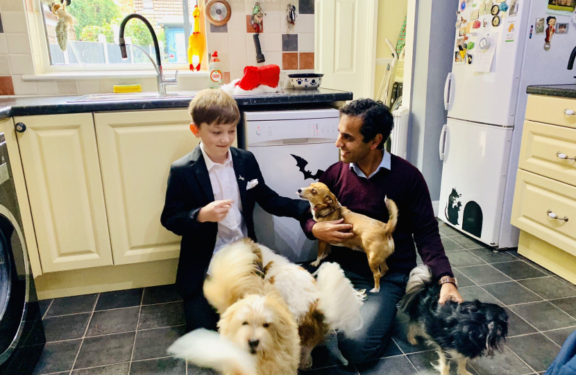 Rehman visiting Animals Lost and Found Kent