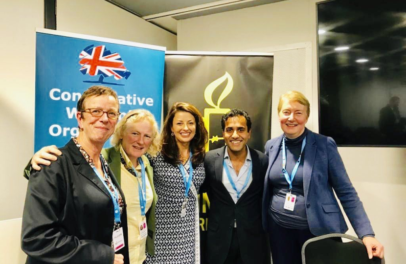 Rehman with other panellists at party conference event