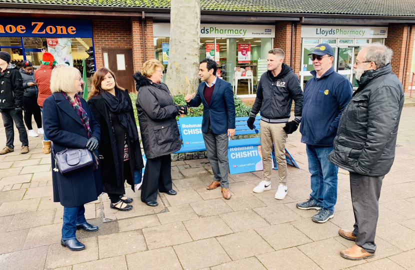 Rehman with councillors and residents