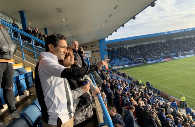 Rehman watching football at Priestfield