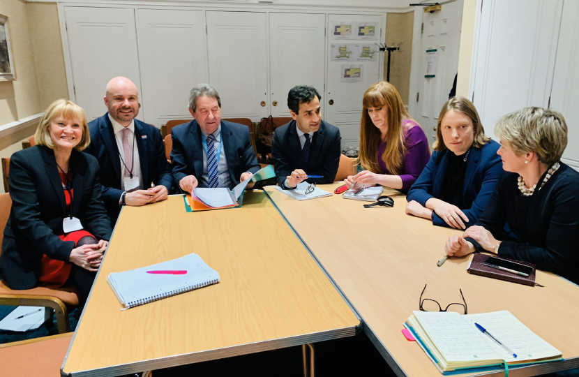 Rehman with MPs and NHS England officials