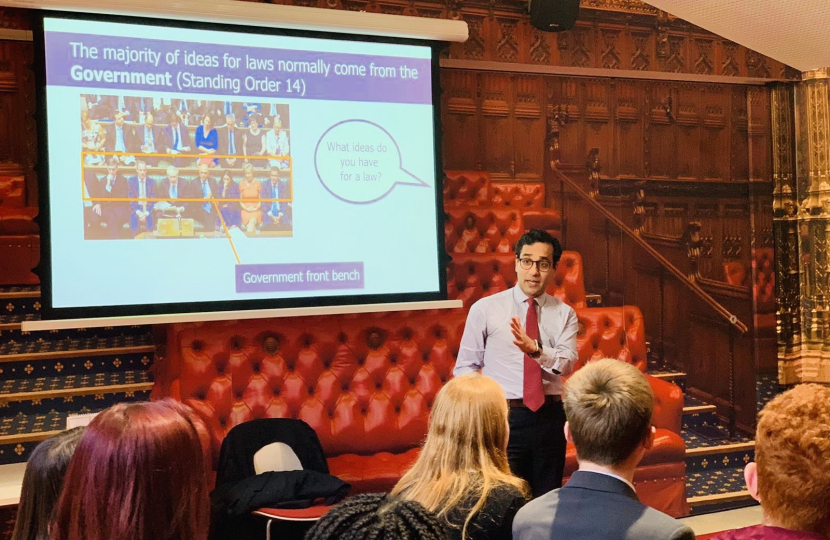 Rehman speaking to RSG pupils