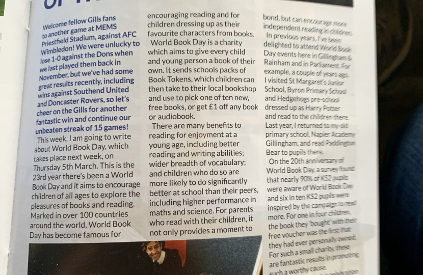 Rehman's article in the match programme