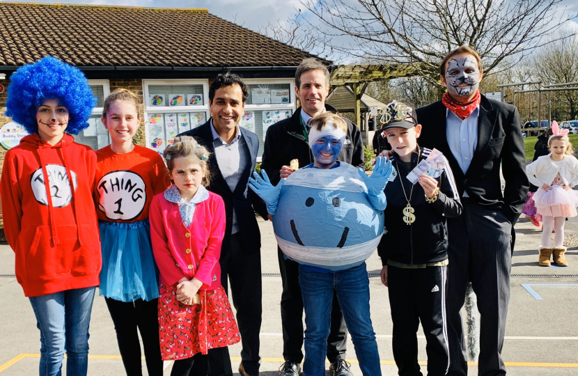 Rehman with students