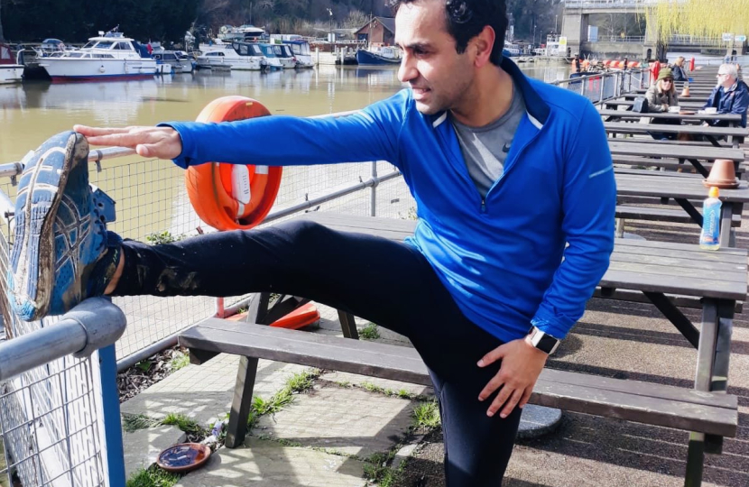 Rehman training for his marathon