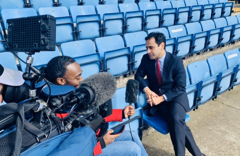 Rehman speaking to Sky News
