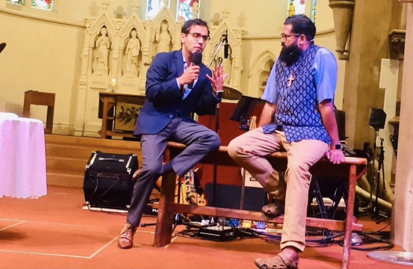 Rehman with Rev Saju