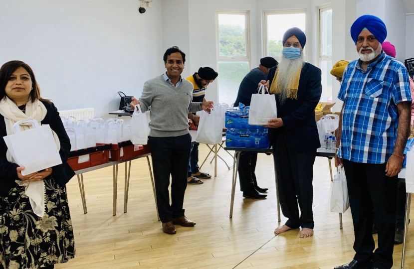 Rehman with members of the Gurdwaras