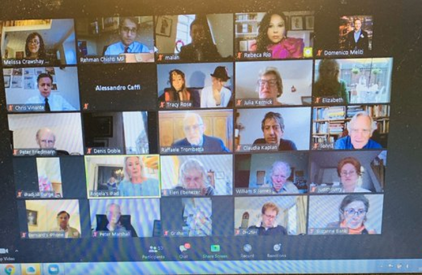 Screenshot of CFCC virtual event