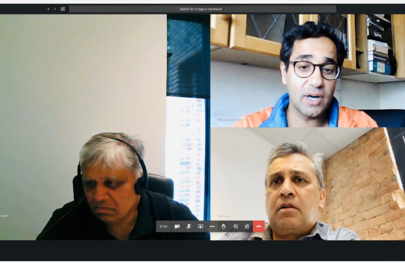 Screenshot of video meeting