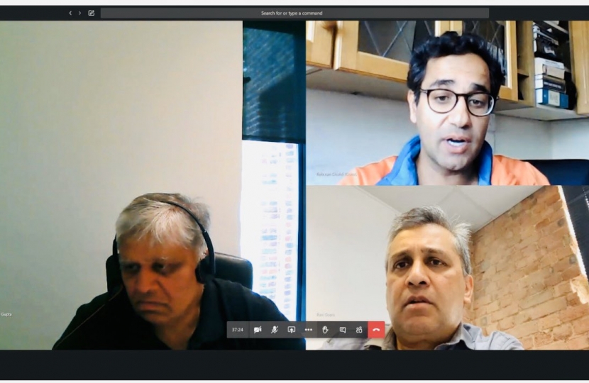 Screenshot of video meeting
