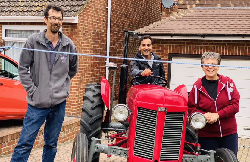 Rehman at the display