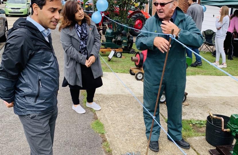 Rehman at the display