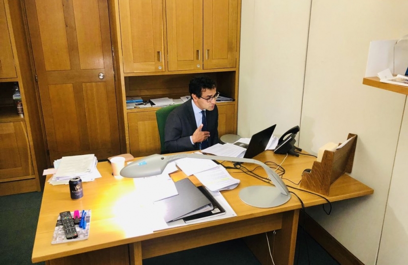 Rehman speaking at the virtual event