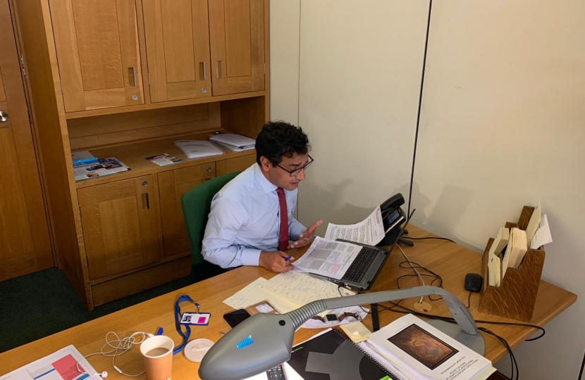 Rehman speaking at the virtual event