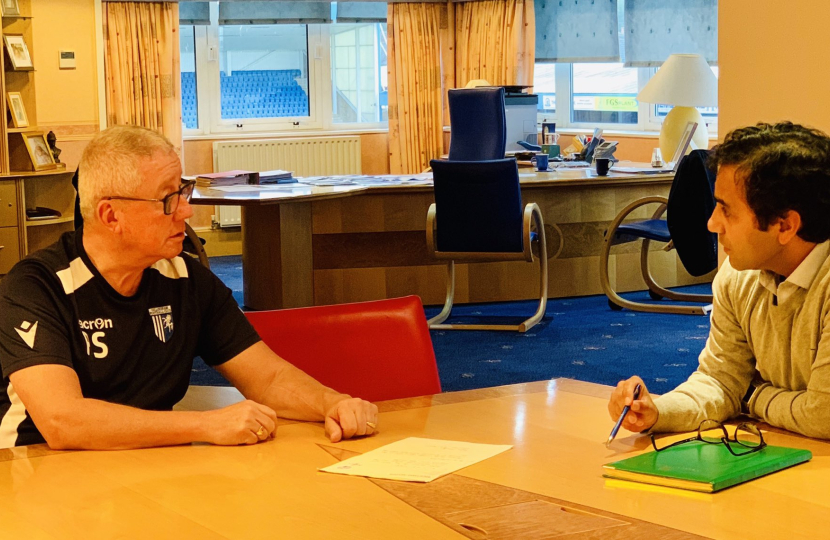 Rehman with Chairman Paul Scally