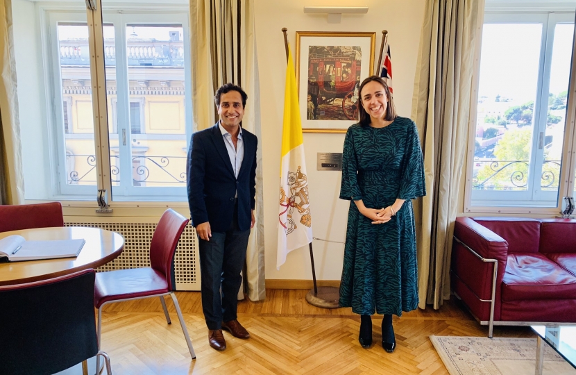 Rehman with the Australian Ambassador