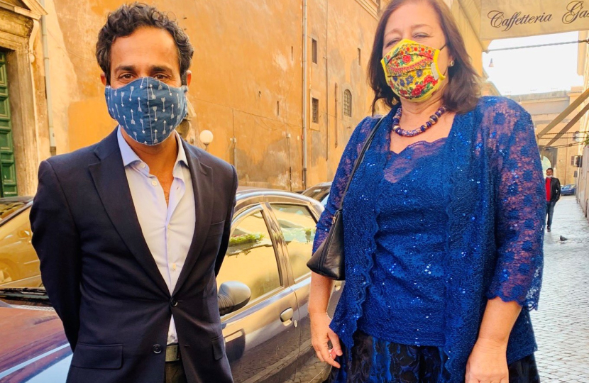 Rehman with the Dutch Ambassador