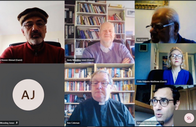 Screenshot of virtual meeting