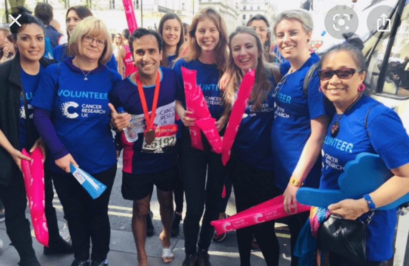 Picture of Rehman at the 2017 London Marathon