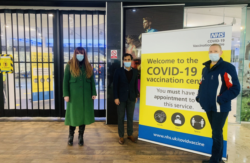 Picture of Rehman, Kelly Tolhurst MP and Tracey Crouch MP at the centre