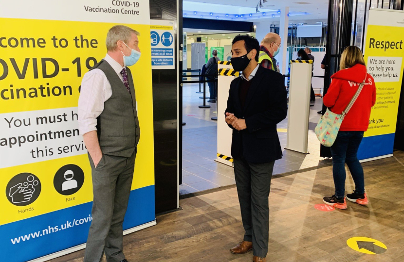 Picture of Rehman at the vaccination centre