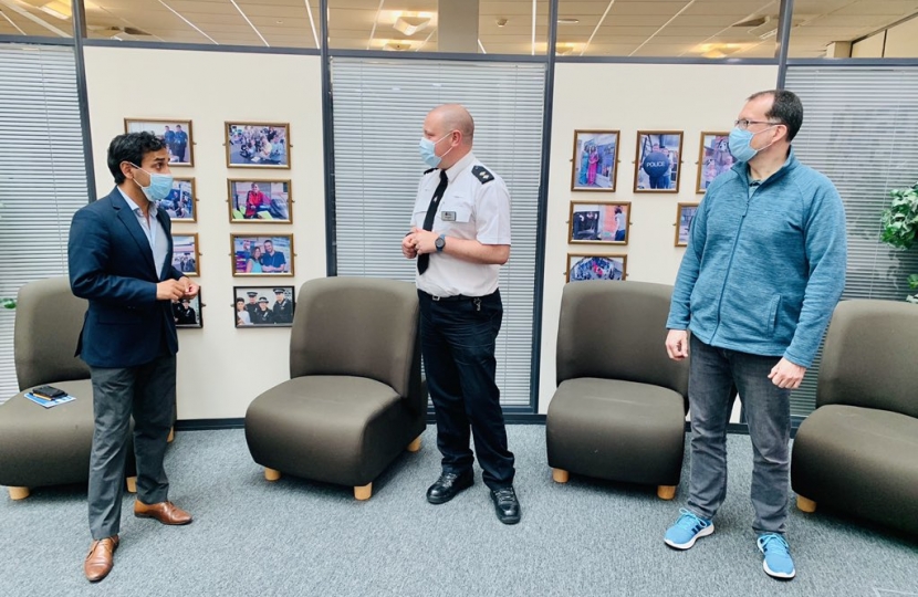 Rehman with Inspector Bassett of Kent Police