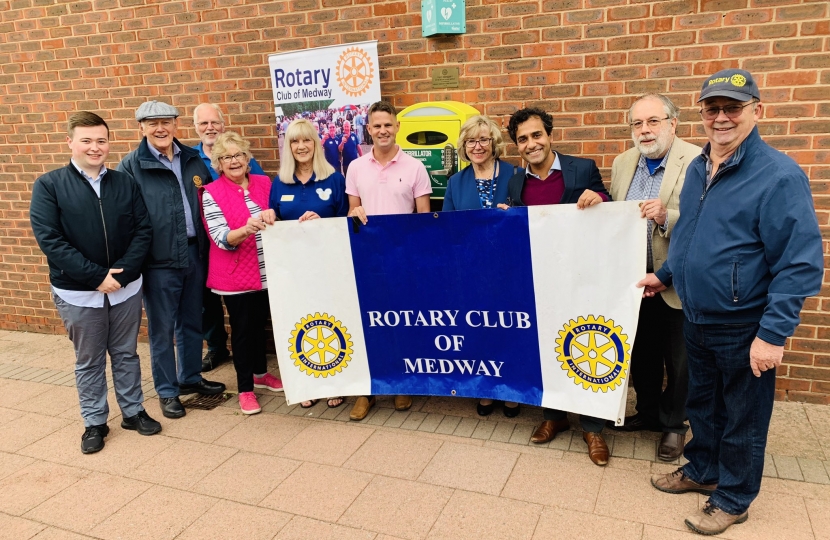 Rehman with members of the Rotary Club