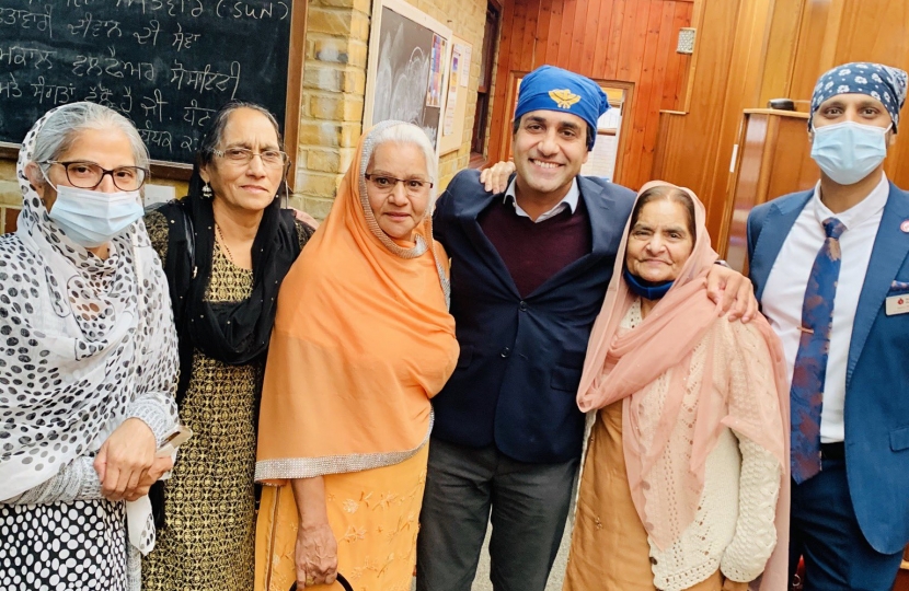 Rehman at the Gurdwara event