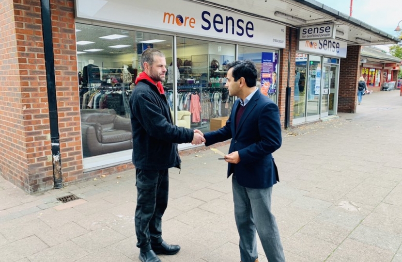 Rehman with constituents at the street surgery