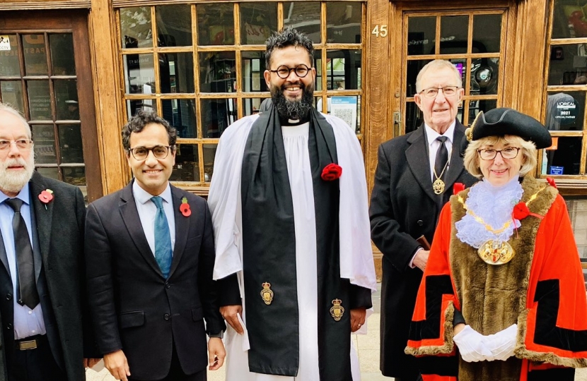 Rehman at the Remembrance Service