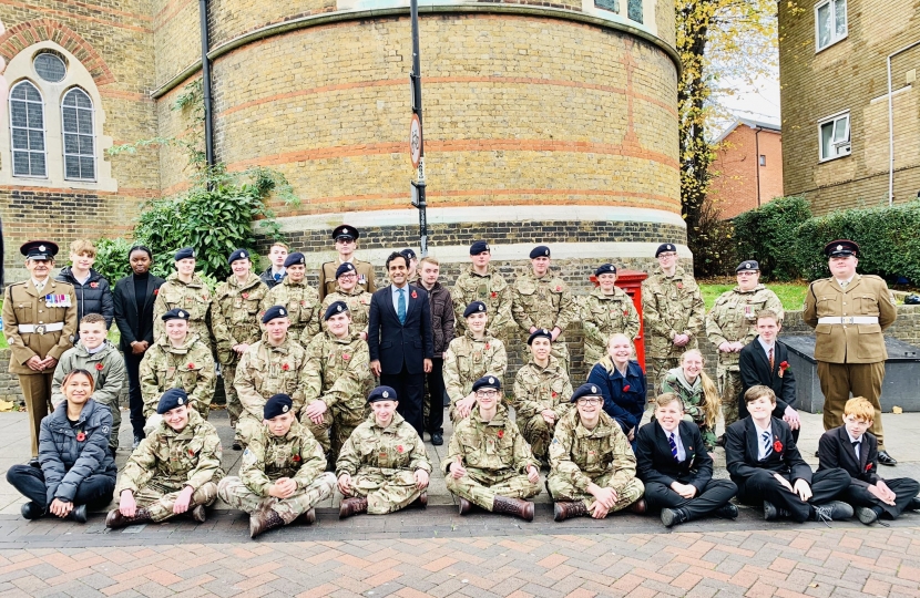 Rehman at the Remembrance Service