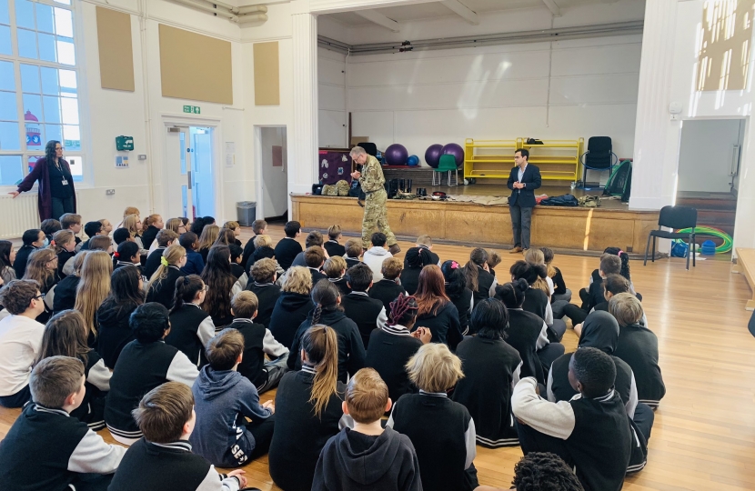 Brigadier Wood giving the assembly