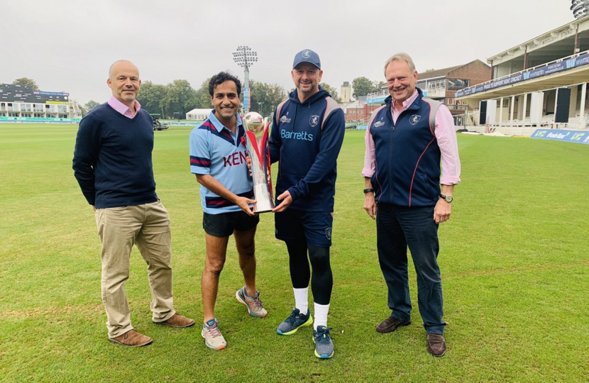 Rehman pictured previously meeting Kent Cricket Club