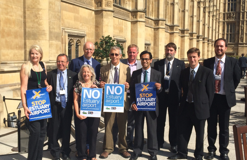 Rehman campaigning against the airport