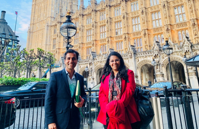 Rehman with Professor Mariz Tadroz, Director of the Coalition for Religious Equality and Inclusive Development (CREID)