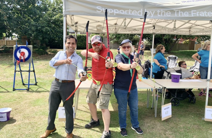 Rehman enjoying festival activities with local residents