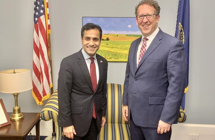 Rehman with Congressman Smith