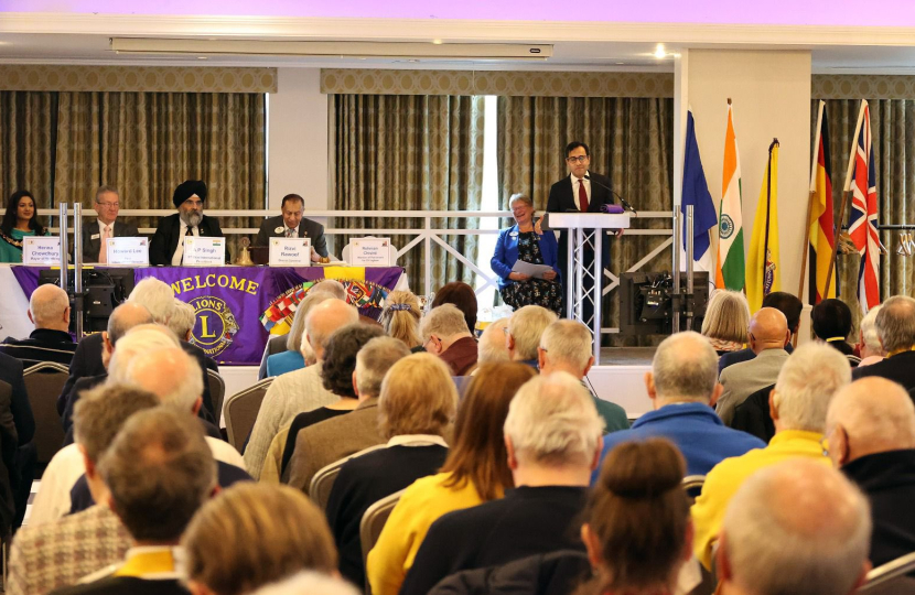 Rehman addresses the crowd