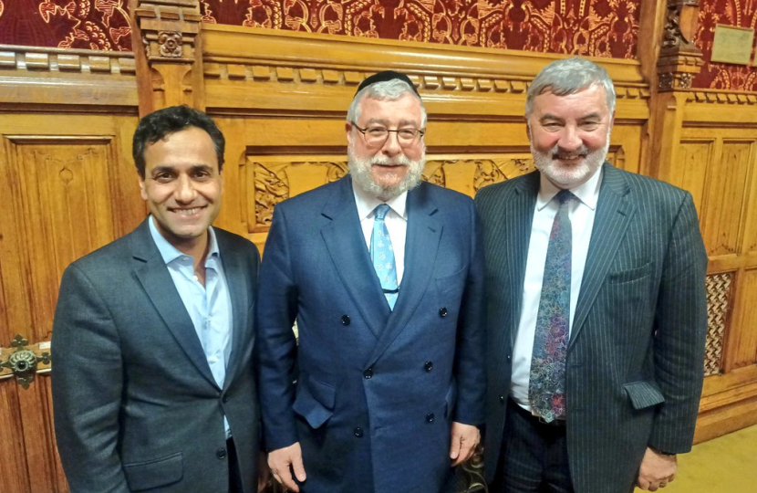 Rehman with Chief Rabbi